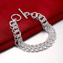 Load image into Gallery viewer, Pure 925 Silver Bracelets Classic large circle chain for Women Wedding high quality Fashion Jewelry party Gifts Lady 20cm 2022