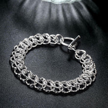 Load image into Gallery viewer, Pure 925 Silver Bracelets Classic large circle chain for Women Wedding high quality Fashion Jewelry party Gifts Lady 20cm 2022