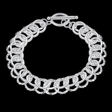 Load image into Gallery viewer, Pure 925 Silver Bracelets Classic large circle chain for Women Wedding high quality Fashion Jewelry party Gifts Lady 20cm 2022