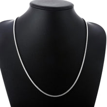 Load image into Gallery viewer, 40-75cm 925 Sterling Silver 2MM Solid Snake Chain Necklace for Men Women Fashion Jewelry for Pendant 2022