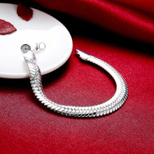 Load image into Gallery viewer, Hot 925 sterling silver Bracelets 10MM Flat snake bone chain for men classic Wedding party Wild Christmas Gifts fashion Jewelry 2022
