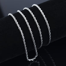Load image into Gallery viewer, Charm 2MM 16-30INCHES 925 Sterling silver Rope chain Necklace for woman fashion party wedding accessories jewelry gifts 2022
