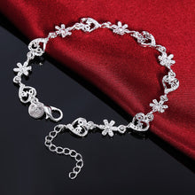 Load image into Gallery viewer, Charm 925 Sterling Silver Bracelets for Women Flowers LOVE heart Chain Fashion Wedding Party Christmas Gifts luxury Jewelry 2022