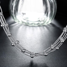 Load image into Gallery viewer, Fashion brand 925 Sterling Silver Smooth Beads Necklace For Women Jewelry Pendant Christmas gifts Wedding 2022