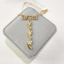 Load image into Gallery viewer, Stainless Steel Personalized Custom Multiple Name Collier MOM Heart Necklaces Customized Nameplate Mother Birthday Jewelry Gifts