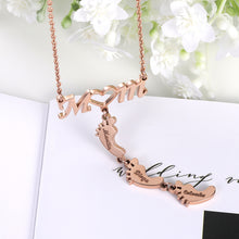 Load image into Gallery viewer, Stainless Steel Personalized Custom Multiple Name Collier MOM Heart Necklaces Customized Nameplate Mother Birthday Jewelry Gifts