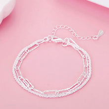 Load image into Gallery viewer, Fine Noble 925 Sterling Silver Solid Chain Bracelet For Women Men Charm Party Gift Wedding party Fashion Jewelry
