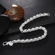 Load image into Gallery viewer, Fine Noble 925 Sterling Silver Solid Chain Bracelet For Women Men Charm Party Gift Wedding party Fashion Jewelry
