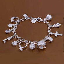 Load image into Gallery viewer, Fine Noble 925 Sterling Silver Solid Chain Bracelet For Women Men Charm Party Gift Wedding party Fashion Jewelry
