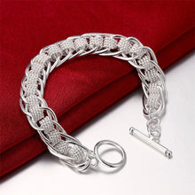 Load image into Gallery viewer, Fine Noble 925 Sterling Silver Solid Chain Bracelet For Women Men Charm Party Gift Wedding party Fashion Jewelry
