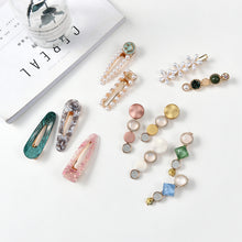 Load image into Gallery viewer, 20 PCS Macaron Pearl Acrylic Resin Metal Hair Clips Set 2022

