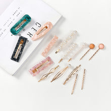 Load image into Gallery viewer, 20 PCS Macaron Pearl Acrylic Resin Metal Hair Clips Set 2022
