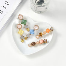 Load image into Gallery viewer, 20 PCS Macaron Pearl Acrylic Resin Metal Hair Clips Set 2022
