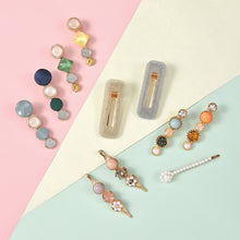 Load image into Gallery viewer, 20 PCS Macaron Pearl Acrylic Resin Metal Hair Clips Set 2022
