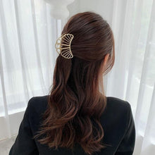 Load image into Gallery viewer, 3 PCS Large Gold Metal Hair Claw Clips for Women Girls, Cute Alloy Big Hair Clamps Strong Hold for Thick Thin Hair 2022
