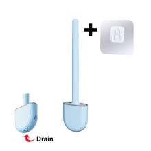 Load image into Gallery viewer, Mini Toilet Brush With Holder Set Long Handled Black Silicone Toilet Cleaner Brush Wall Mounted Wc Toilet Bathroom Accessories
