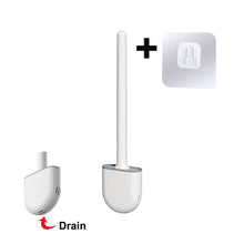 Load image into Gallery viewer, Mini Toilet Brush With Holder Set Long Handled Black Silicone Toilet Cleaner Brush Wall Mounted Wc Toilet Bathroom Accessories
