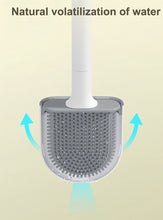 Load image into Gallery viewer, Mini Toilet Brush With Holder Set Long Handled Black Silicone Toilet Cleaner Brush Wall Mounted Wc Toilet Bathroom Accessories
