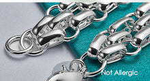 Load image into Gallery viewer, 925 Sterling Silver Lnterlocking Circle Bracelet Chain For Women Fashion Charm Wedding Engagement Party Jewelry
