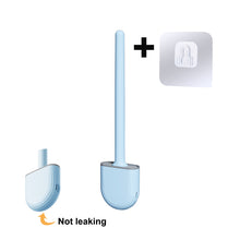 Load image into Gallery viewer, Mini Toilet Brush With Holder Set Long Handled Black Silicone Toilet Cleaner Brush Wall Mounted Wc Toilet Bathroom Accessories
