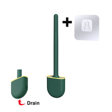 Load image into Gallery viewer, Mini Toilet Brush With Holder Set Long Handled Black Silicone Toilet Cleaner Brush Wall Mounted Wc Toilet Bathroom Accessories
