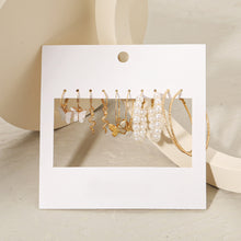 Load image into Gallery viewer, Gold Butterfly Hoop Earrings Set Vintage Jewelry Fashion Pearl Earrings for Women Girls Brincos 2022 Trendy Jewelry 2022

