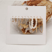 Load image into Gallery viewer, Gold Butterfly Hoop Earrings Set Vintage Jewelry Fashion Pearl Earrings for Women Girls Brincos 2022 Trendy Jewelry 2022
