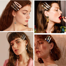Load image into Gallery viewer, 20 PCS Macaron Pearl Acrylic Resin Metal Hair Clips Set 2022
