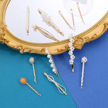 Load image into Gallery viewer, 20 PCS Macaron Pearl Acrylic Resin Metal Hair Clips Set 2022
