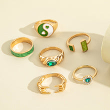 Load image into Gallery viewer, 6 Pcs/Set Retro Finger Ring Set Boho Frog Snake Gold Carved Knuckle Rings for Women Jewelry Gifts
