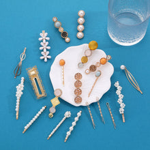 Load image into Gallery viewer, 20 PCS Macaron Pearl Acrylic Resin Metal Hair Clips Set 2022
