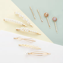 Load image into Gallery viewer, 20 PCS Macaron Pearl Acrylic Resin Metal Hair Clips Set 2022
