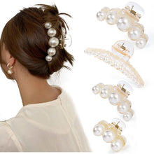Load image into Gallery viewer, 4 PCS Large Pearl Hair Claw Clips for Women Girls, Hair Barrette Clamps for Thick Thin Hair 2022
