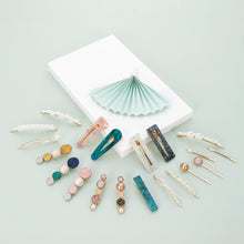 Load image into Gallery viewer, 20 PCS Macaron Pearl Acrylic Resin Metal Hair Clips Set 2022
