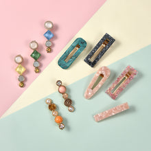 Load image into Gallery viewer, 20 PCS Macaron Pearl Acrylic Resin Metal Hair Clips Set 2022

