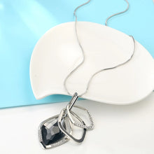 Load image into Gallery viewer, Double Square Collier Femme Long Necklaces &amp; Pendants for Women Statement Necklace Maxi Colar Chain Fashion Jewelry 2022
