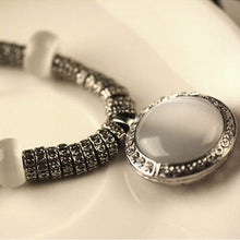 Load image into Gallery viewer, Collares Fashion Opal Statement Necklaces &amp; Pendants Women Vintage Accessories Collier Femme Leather Jewelry 2022
