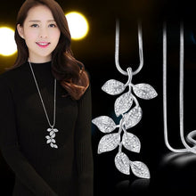 Load image into Gallery viewer, Leaf Crystal Long Chain Necklaces &amp; Pendants for Women Fashion Jewelry Sweater Chain Jewelry 2022
