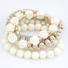 Load image into Gallery viewer, Charm Bracelets For Women Jewelry Rose Flower Multi-layer Wrap Flower Bracelets &amp; Bangles Vintage Pulseras Mujer Pulseiras Femme 2022
