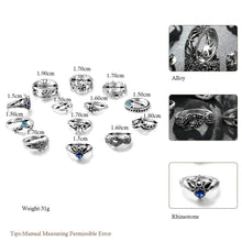 Load image into Gallery viewer, 2 Sets Ring Sets Punk Knuckle Rings Sets for Women Star Vintage Flower Midi Finger Rings Jewelry Boho Silver Party Bague Femme 2022
