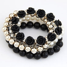 Load image into Gallery viewer, Charm Bracelets For Women Jewelry Rose Flower Multi-layer Wrap Flower Bracelets &amp; Bangles Vintage Pulseras Mujer Pulseiras Femme 2022
