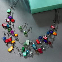Load image into Gallery viewer, Jewelry Sets for Women Bohemian Necklaces Earrings Geometric Crystal Beads Shell Statement Chokers Brincos Bijoux 2022
