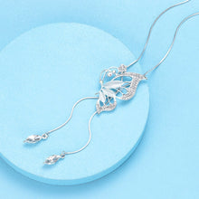 Load image into Gallery viewer, Fashion Opal Butterfly Necklaces &amp; Pendants For Women Trendy Long Necklace Collier Femme Vintage Female Silver Chain Jewelry 2022
