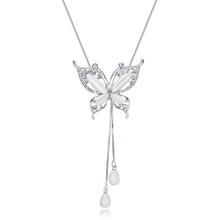 Load image into Gallery viewer, Collier Long Chain Necklaces for Women Fashion Opal Butterfly Necklaces &amp; Pendants Sweater Chain Jewelry 2022
