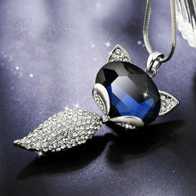 Load image into Gallery viewer, Blue Fox Crystal Long Chain Necklaces &amp; Pendants for Women Fashion Jewelry 2022
