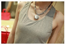 Load image into Gallery viewer, Collares Fashion Opal Statement Necklaces &amp; Pendants Women Vintage Accessories Collier Femme Leather Jewelry 2022
