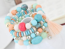 Load image into Gallery viewer, Charm Bracelets for Women Fashion Resin Beads Elastic Bracelet Boho Jewelry 2022
