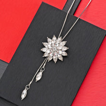 Load image into Gallery viewer, Crystal Long Necklaces for Women Fashion Snowflake Choker Necklaces &amp; Pendants Long Chain Jewelry 2022
