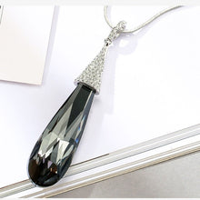 Load image into Gallery viewer, Women Long Necklace Collier Femme Fashion Waterdrop Crystal Necklaces &amp; Pendants for Female Silver Color Choker Jewelry 2022
