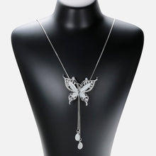 Load image into Gallery viewer, Collier Long Chain Necklaces for Women Fashion Opal Butterfly Necklaces &amp; Pendants Sweater Chain Jewelry 2022
